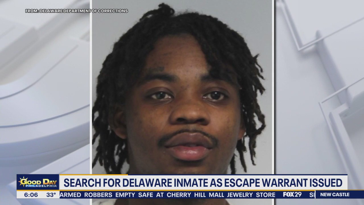 Search for Delaware inmate as escape warrant issued: officials