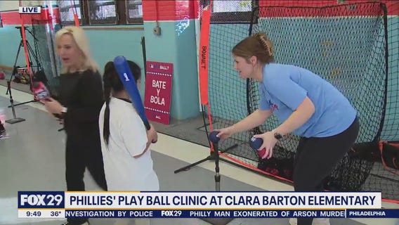 Phillies Play Ball Clinic at Clara Barton Elementary