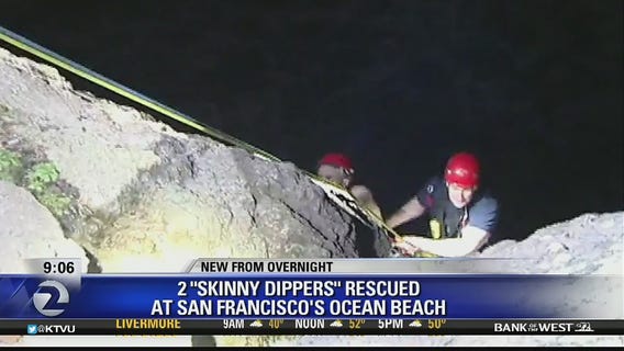 2 'skinny dippers' rescued from Ocean Beach