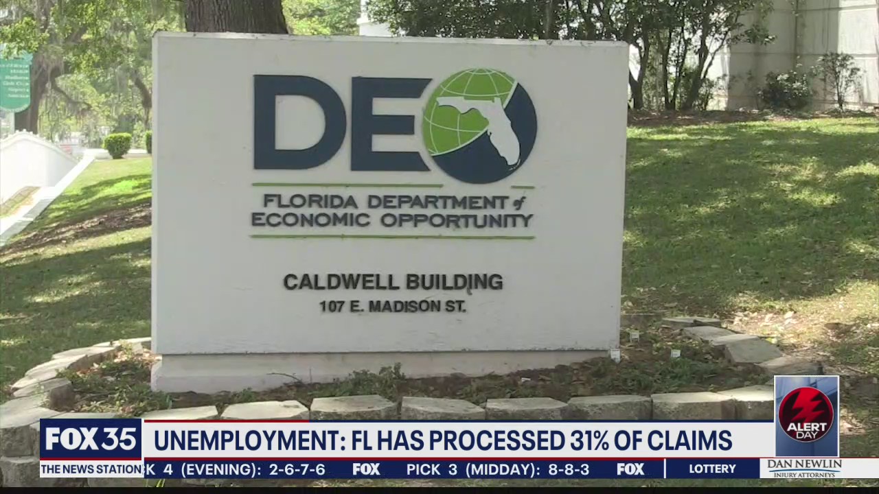 Florida has processed just over 30% of all unemployment claims filed
