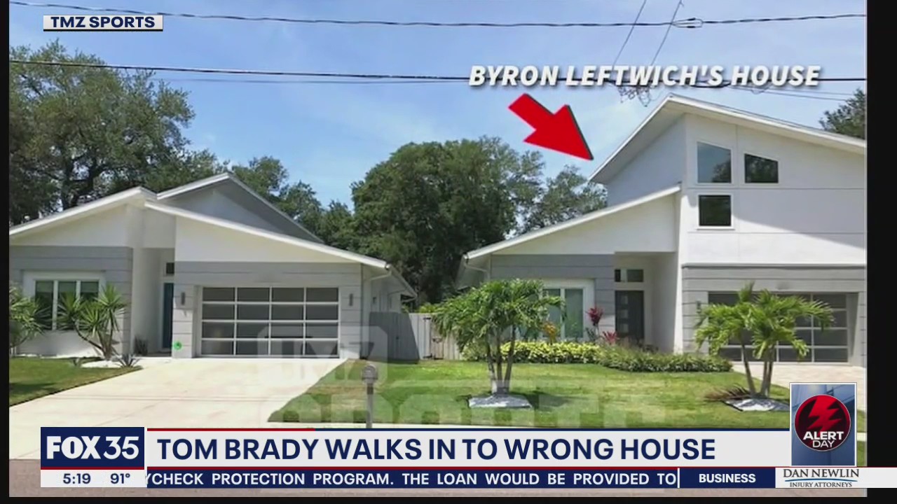 Tom Brady walks into stranger's home