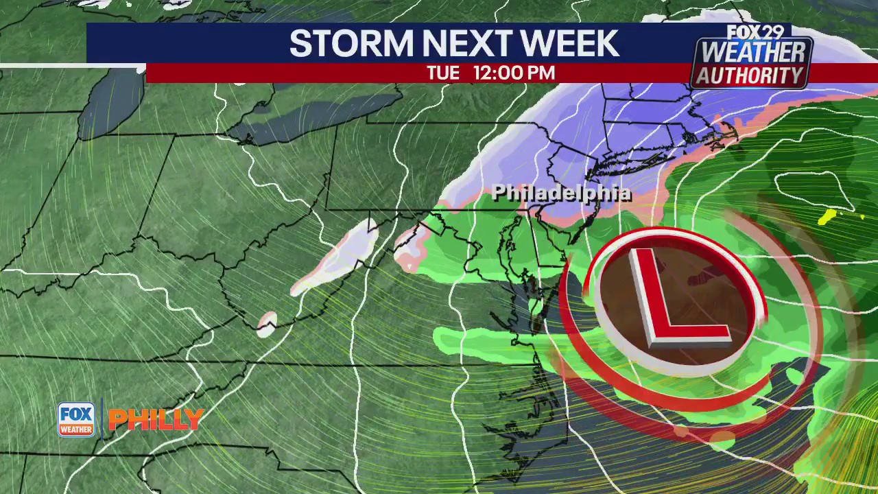 Tuesday storm with snowfall possible