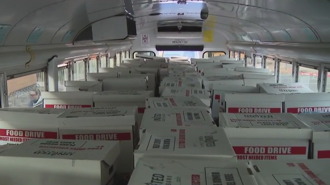 Stuff The Bus: Gilbert high school students donate food ahead of ...