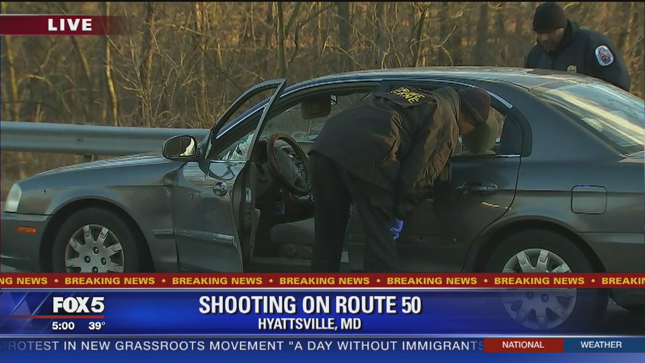 3 men shot inside car on Route 50 in Hyattsville