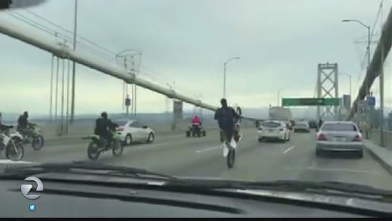 CHP detains riders on motorcycles, ATV's reportedly driving erratically on Bay Bridge
