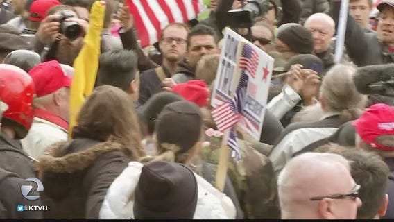 Violence mars Trump protests