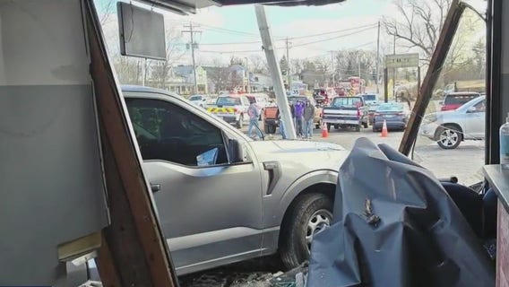 Truck crashes into Kenosha County business