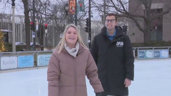 Ice skating at the Ice CAPE-ade in Milwaukee