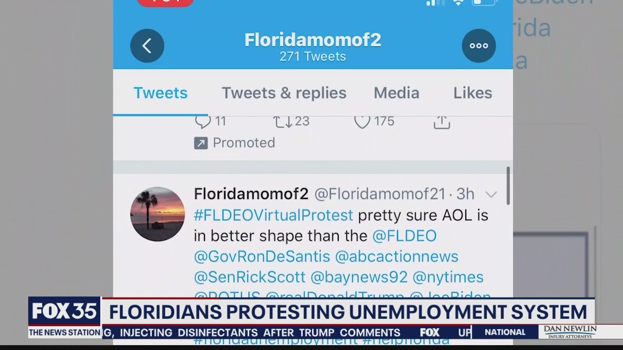 Floridians protesting unemployment system