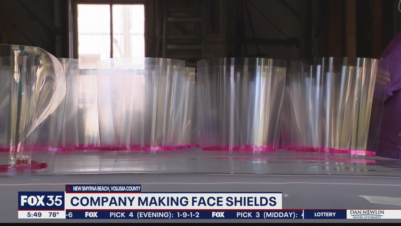 Company making face shields in Volusia County