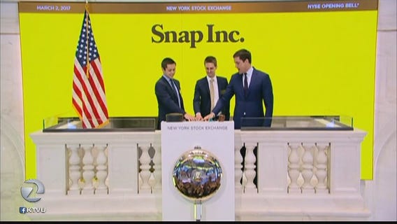 Snap shares soar on first day of trading