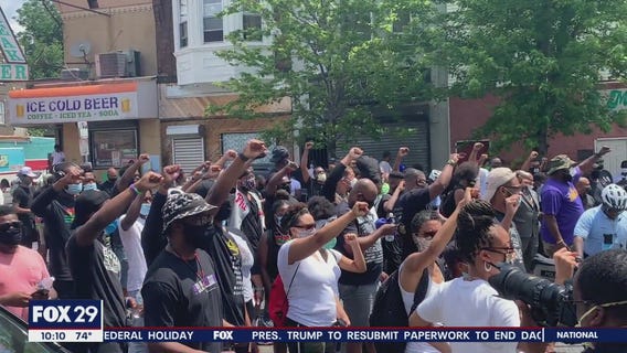 Hundreds march in West Philadelphia recognizing Juneteenth