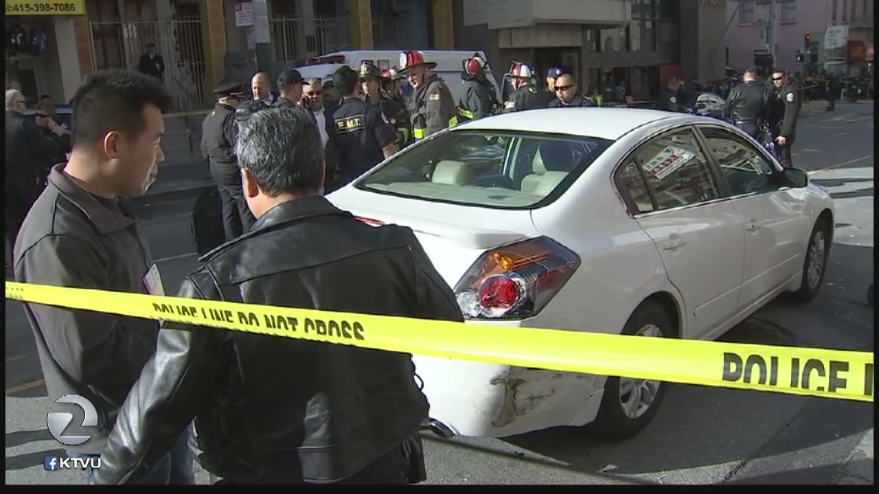 Cameras capture car slamming into bus