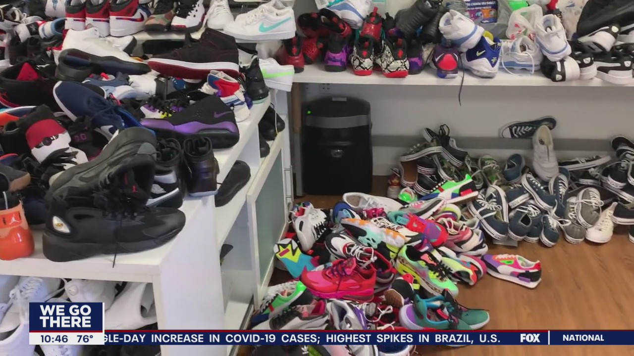 Cleaning company helps donate sneakers after stores are looted