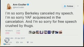 Coulter speech canceled