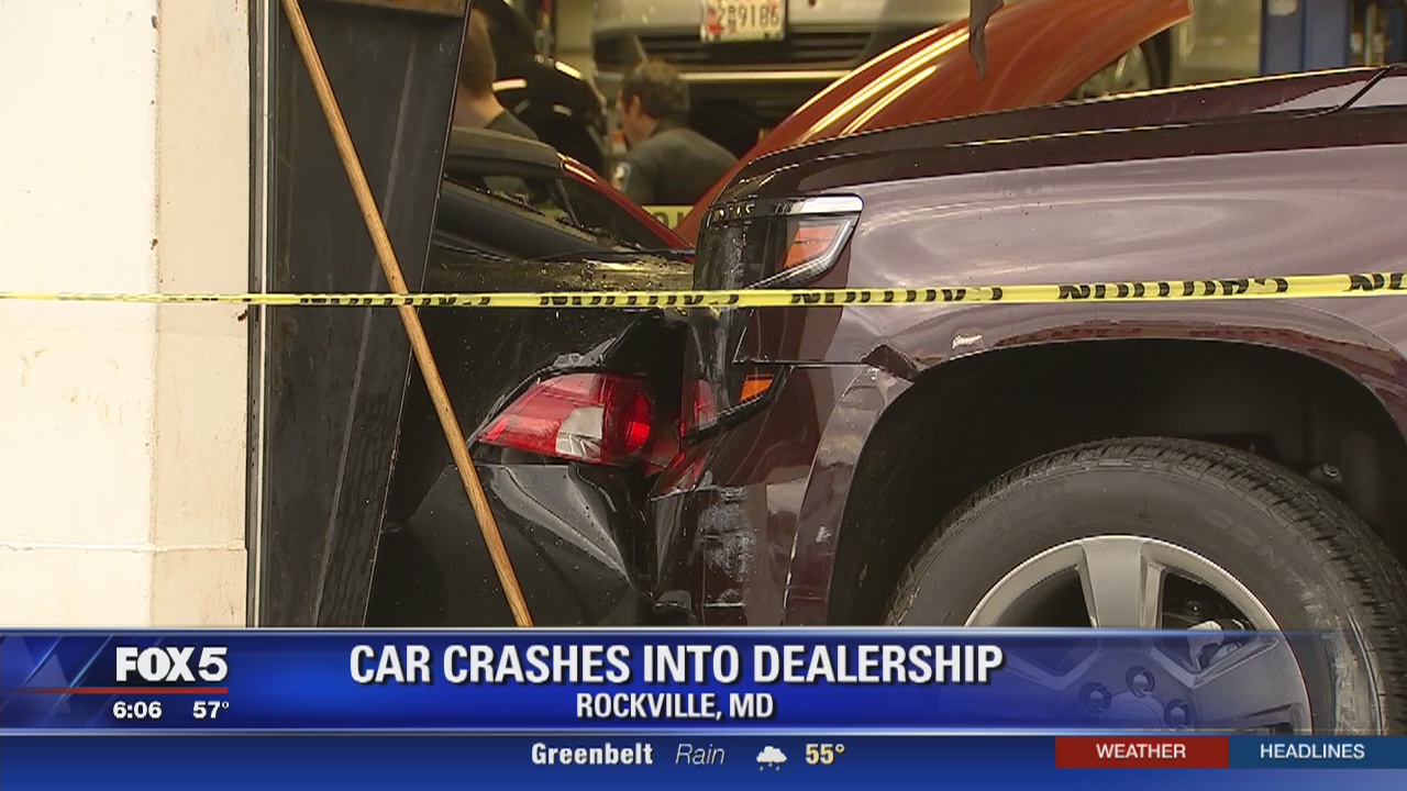 Car crashes into dealership