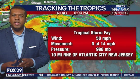 Tropical Storm Fay makes landfall near Atlantic City