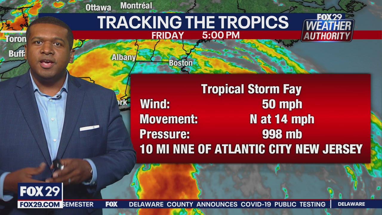 Tropical Storm Fay makes landfall near Atlantic City