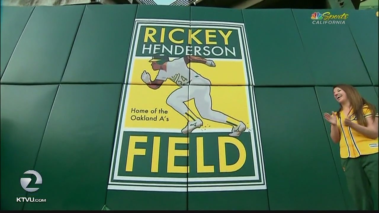 A's victorious on Opening Day; Ricky Henderson Field dedicated