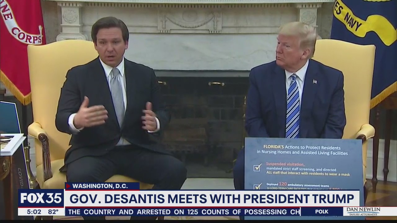 Florida governor discusses reopening with president
