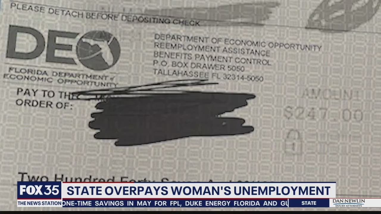 State overpays woman on unemployment claim