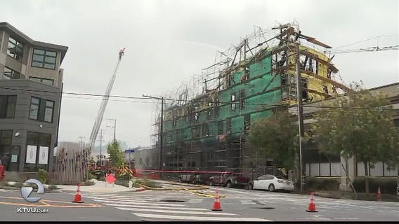 No word on cause of huge structure fire at Oakland, Emeryville border