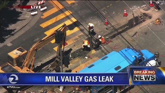 Gas line ruptured in Mill Valley