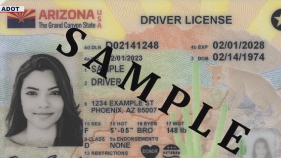 New Arizona driver's license being issued