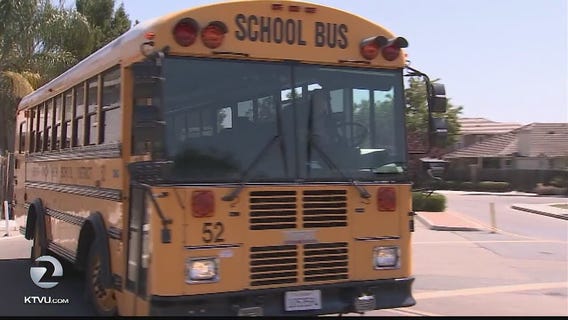 Oakley school bus has close call with train