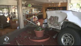 Truck crashes into Denny's restaurant