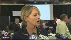 Sharon Stone visits Stanford