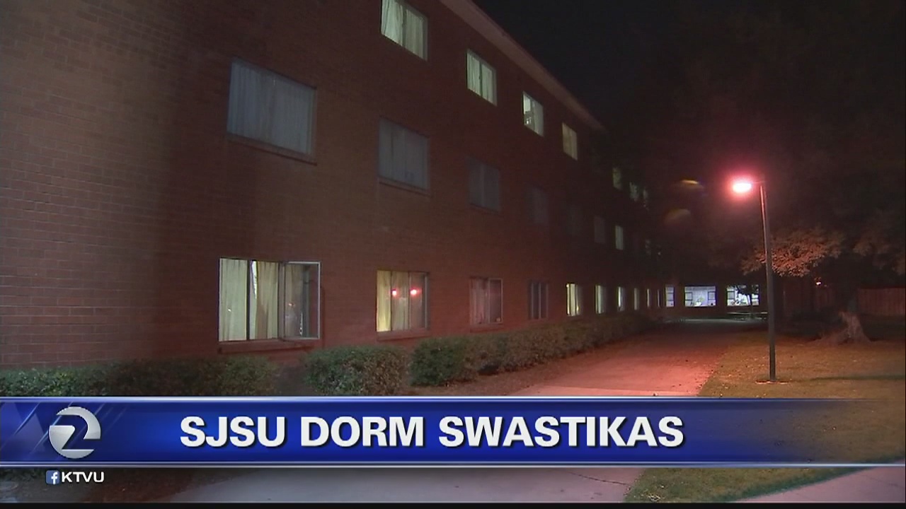 2 swastikas and hateful language found at SJSU residence hall