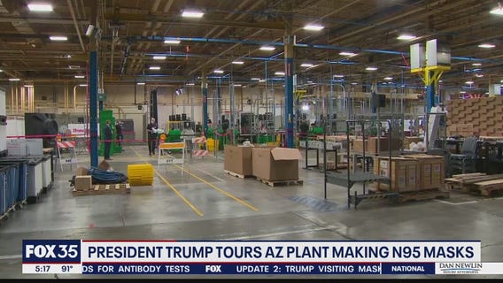 Trump speaks at Honeywell International mask production facility