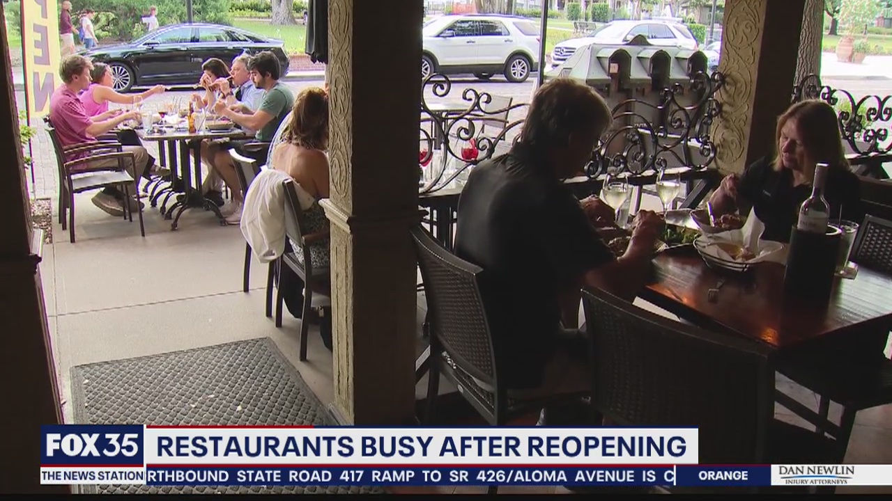 Many restaurants busy after reopening