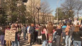 Protesters gather at Tennessee State Capitol following Nashville school shooting