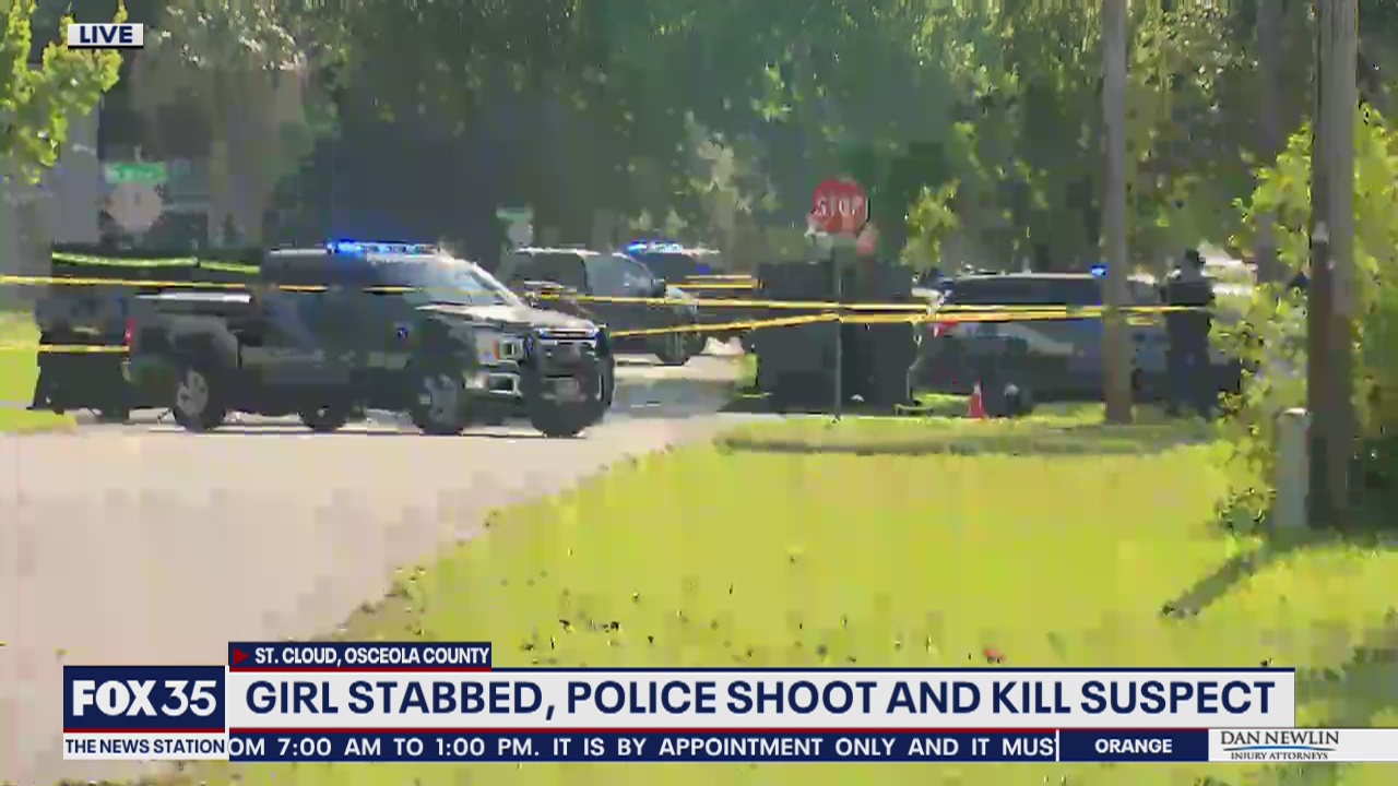 Police say suspect fatally shot after stabbing girl