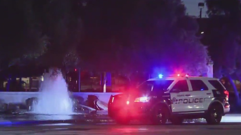 Fiery car crash causes water main break in Tempe