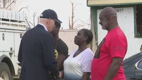 President Joe Biden visits Mississippi following tornado devastation