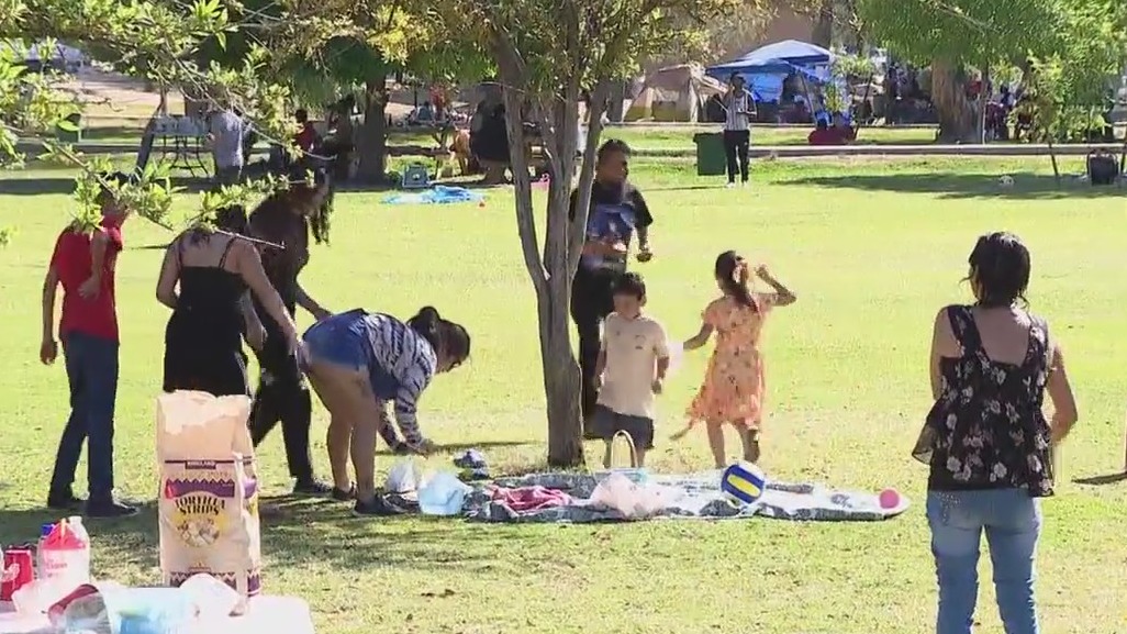 Encanto Park busy with families celebrating Easter Sunday