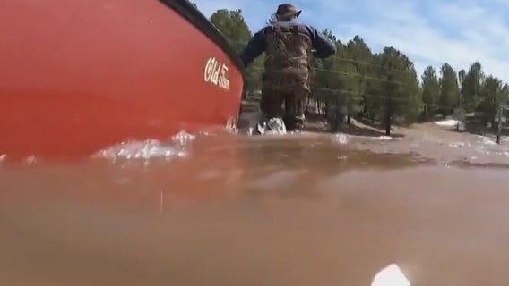 Flagstaff family now living on a 'lake' as snow is rapidly melting in the high country