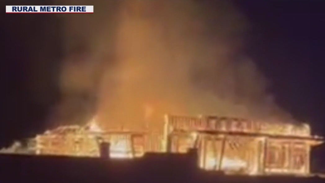 Home under construction goes up in flames