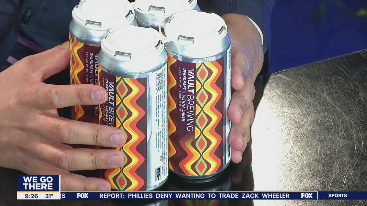 Thomas surprised with new Vault Brewing beer he helped name