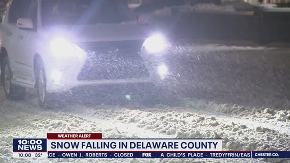 Nor'easter blows through Delaware County bringing snow and sleet in its wake