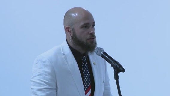 'QAnon Shaman,' Jacob Chansley, speaks at Scottsdale church