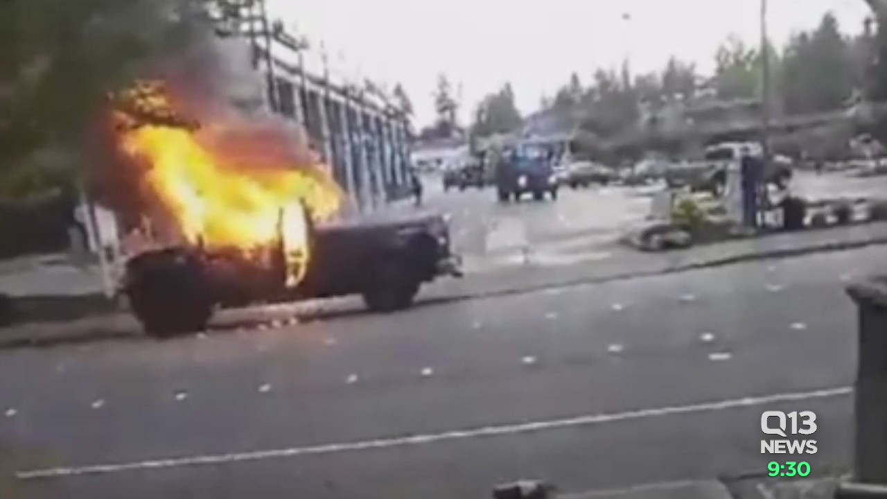 Bellevue Police on the hunt for arsonist who torched truck