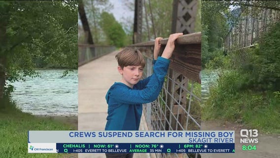 Crews suspend search for 10-year-old boy missing on Skagit River