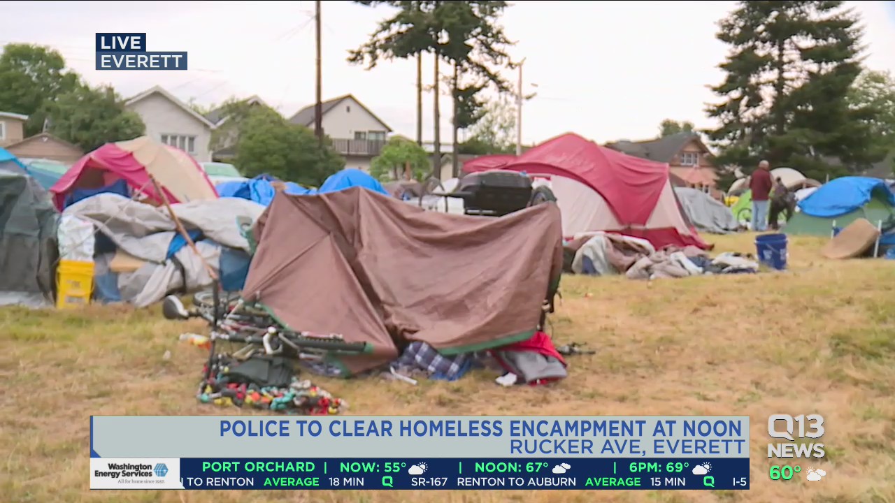 Police to clear homeless encampment in Everett