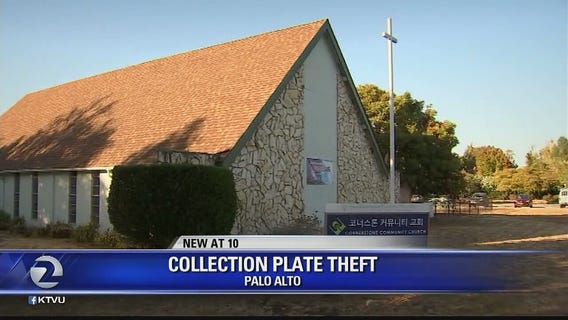 Collection plate theft at Palo Alto church
