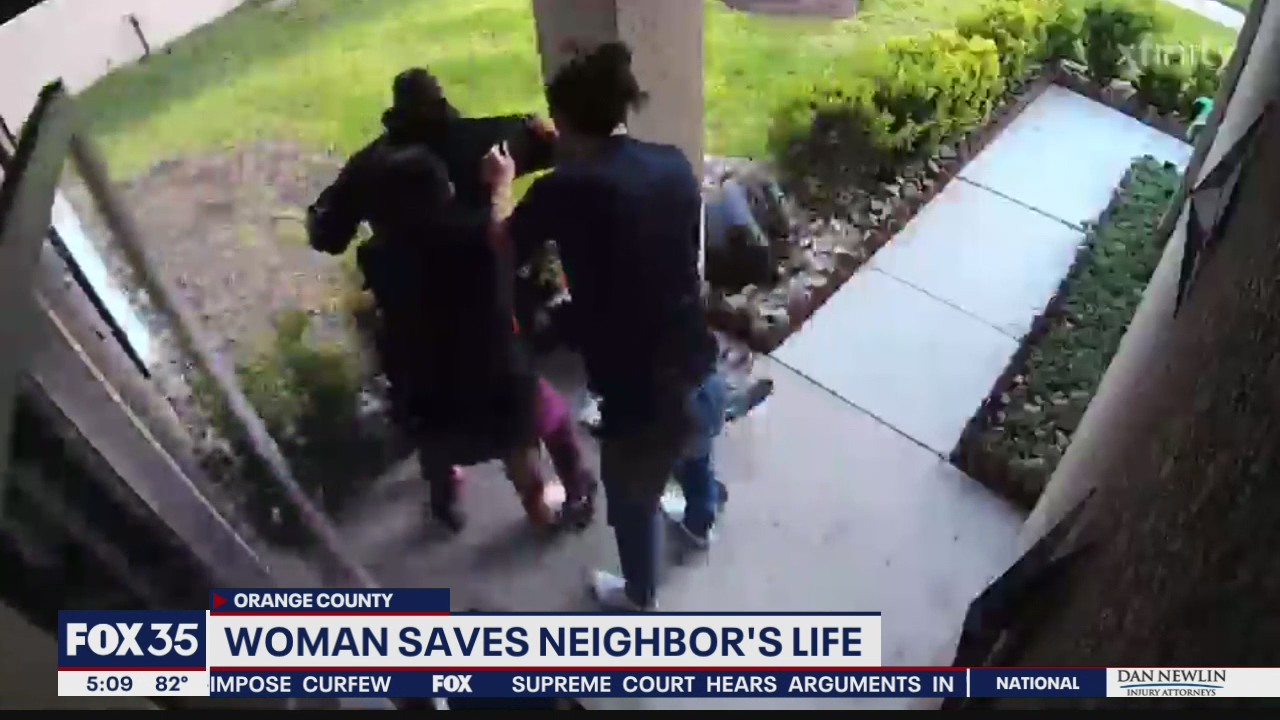 Woman saves choking neighbor