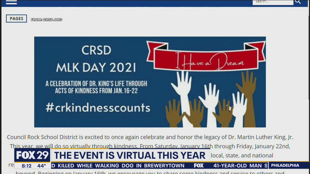 Bucks County school honors MLK Day with acts of kindness